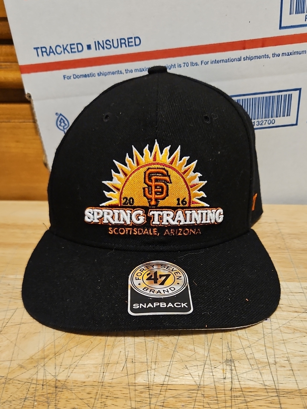 '47 Black SF Giants Spring Training Snapback Hat